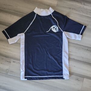 Kids Navy and White Swim Shirt